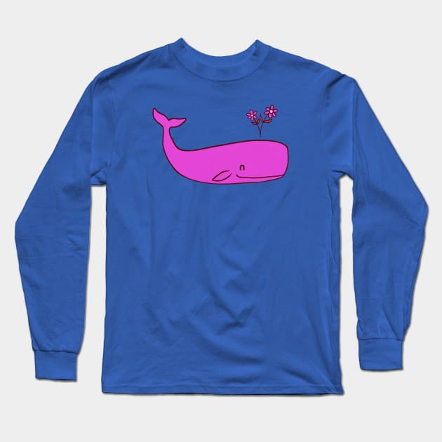 Peace Whale pink Long Sleeve T-Shirt by Terry Fan